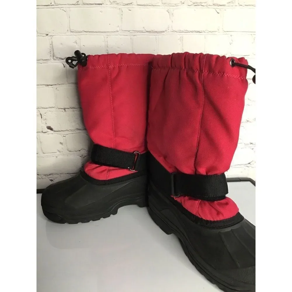 KAMIK Women's Kids Youth‎ size 5 Pink Magenta And Black Duck Winter Snow Boots